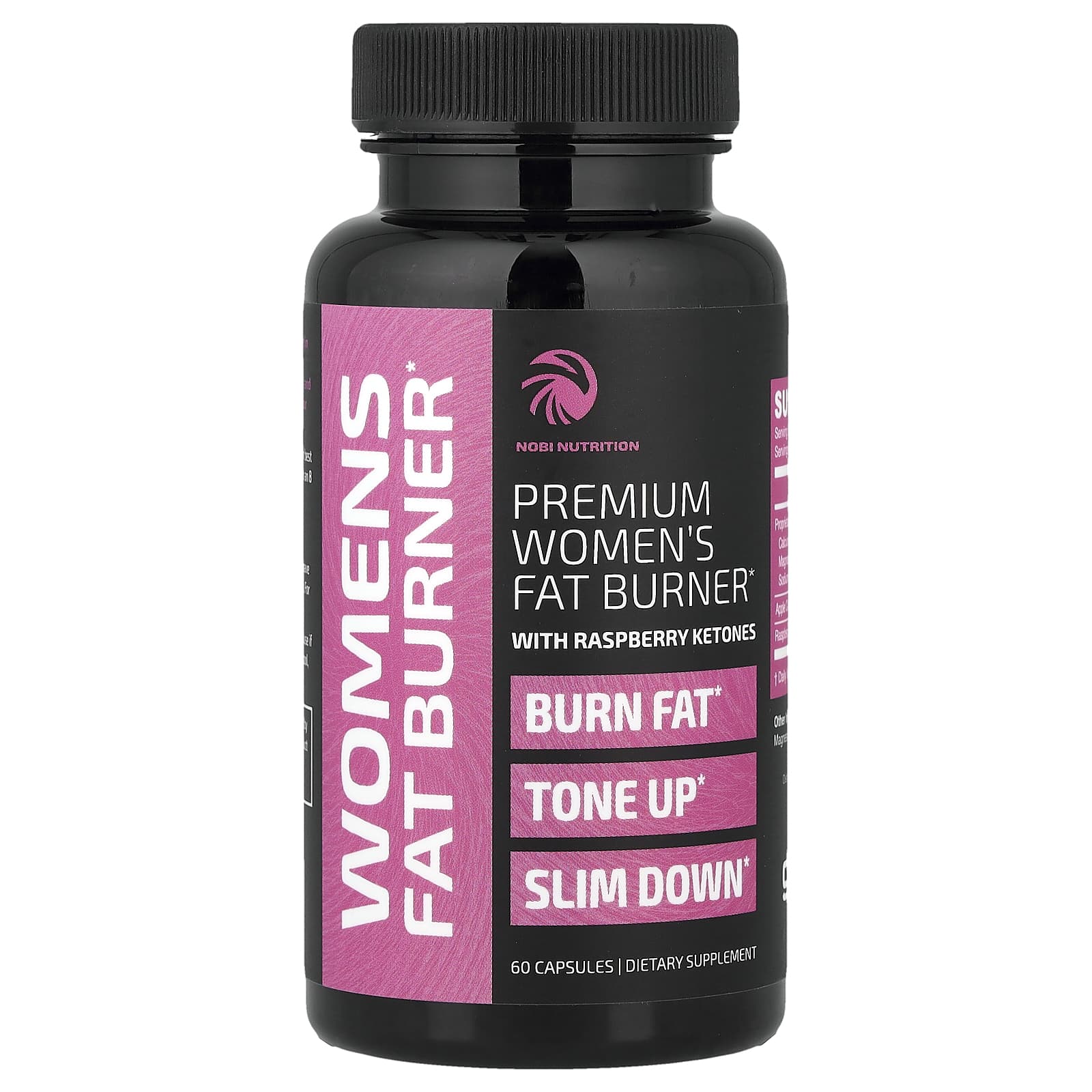 Nobi Nutrition, Premium Women's Fat Burner With Raspberry Ketones, 60 Capsules