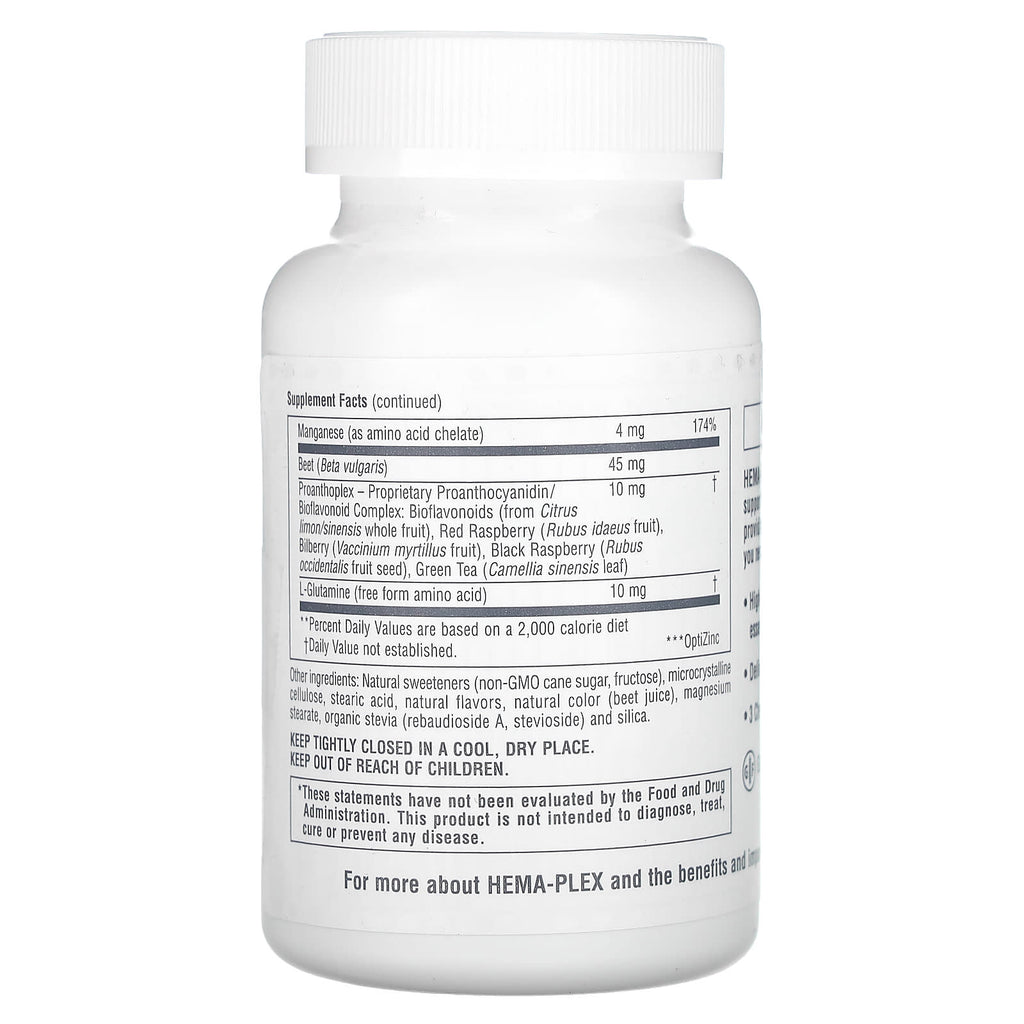 NaturesPlus, Hema-Plex Iron Chewables, Mixed Berry, 60 Chewable Tablets