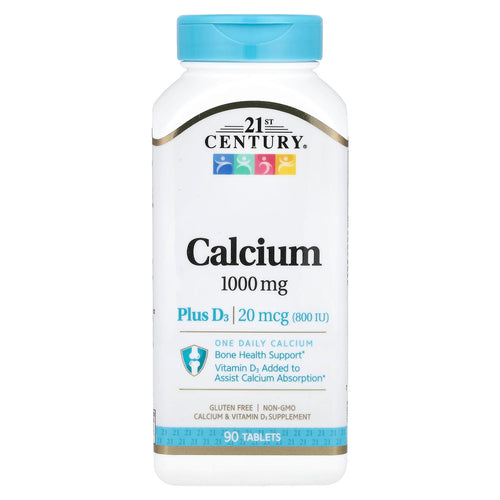 21st Century, Calcium Plus D3, 90 Tablets