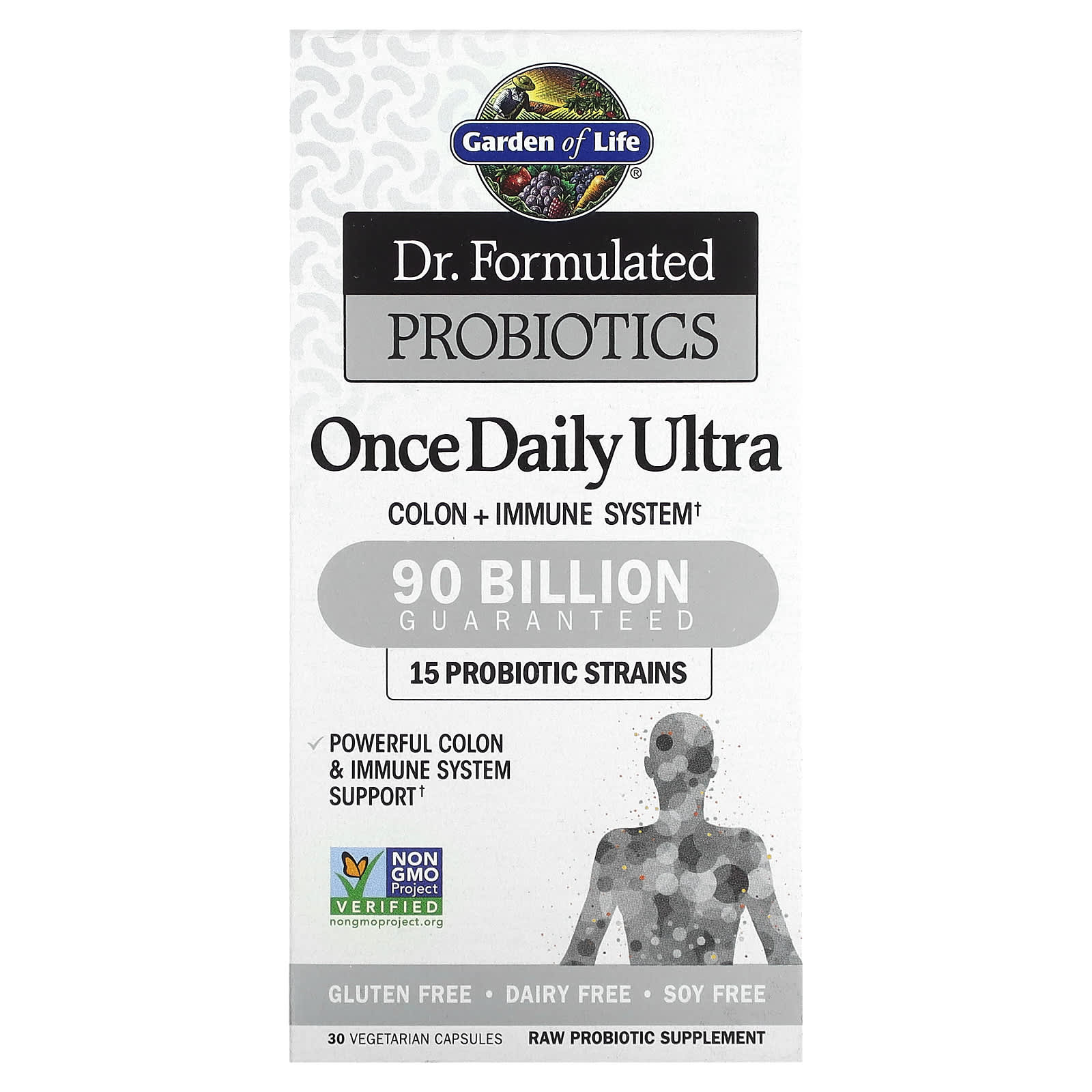 Garden of Life, Dr. Formulated Probiotics, Once Daily Ultra, 90 Billion, 30 Vegetarian Capsules