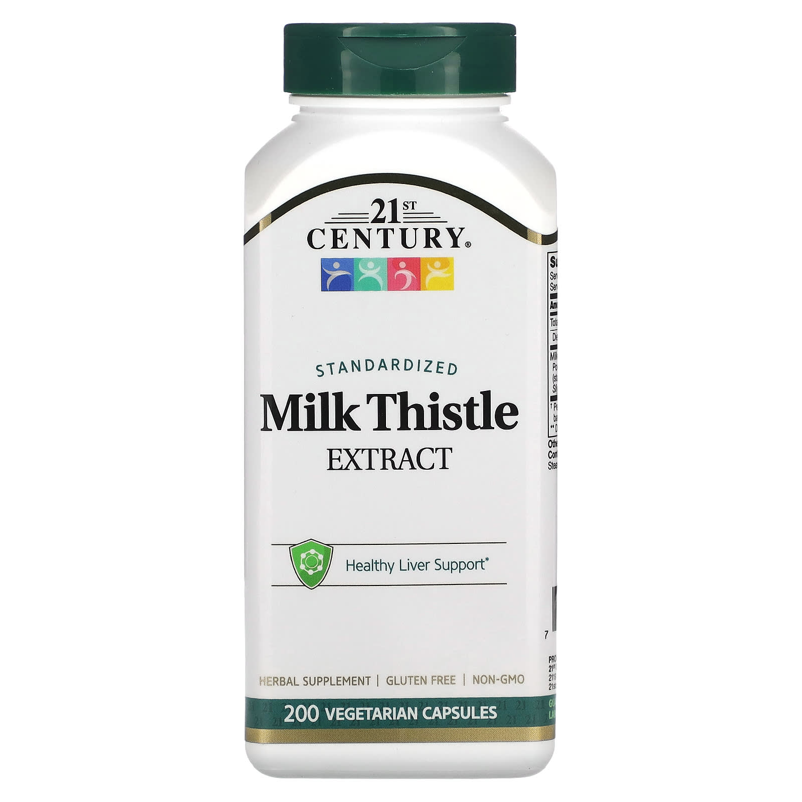 21st Century, Standardized Milk Thistle Extract, 200 Vegetarian Capsules (87.5 mg per Capsule)