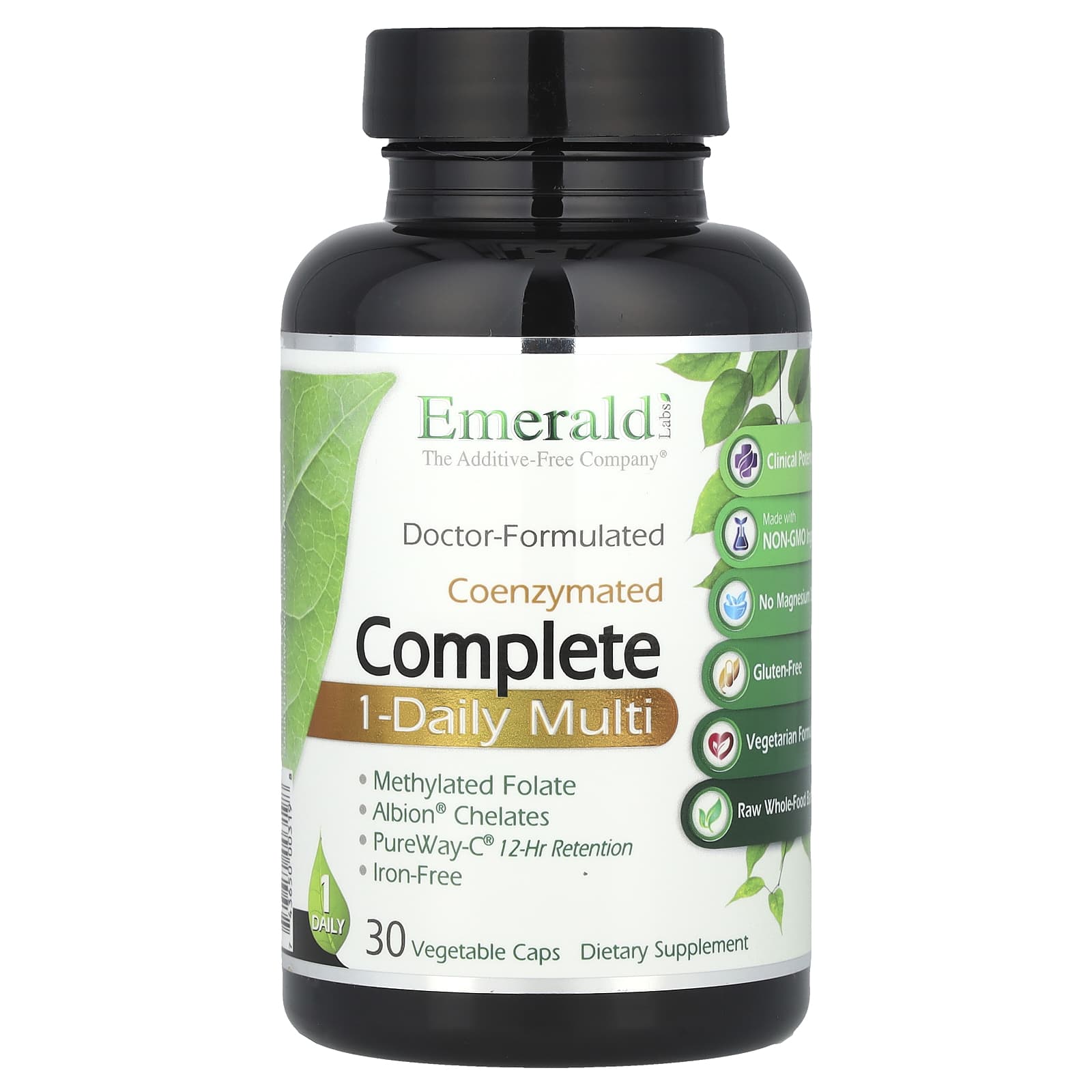 Emerald Laboratories, Coenzymated Complete 1-Daily Multi, 30 Vegetable Caps