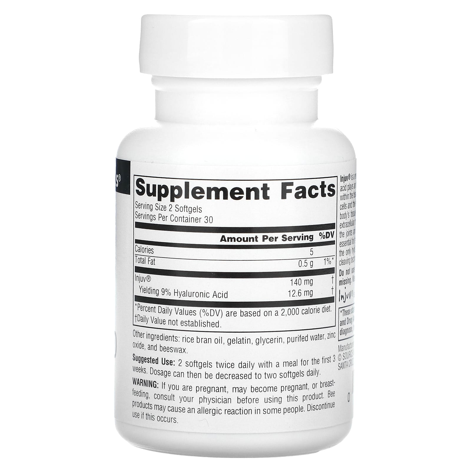 Source Naturals, Injuv Hyaluronic Acid, 60 Softgels