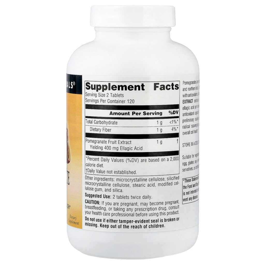 Source Naturals, Pomegranate Extract, 500 mg, 240 Tablets