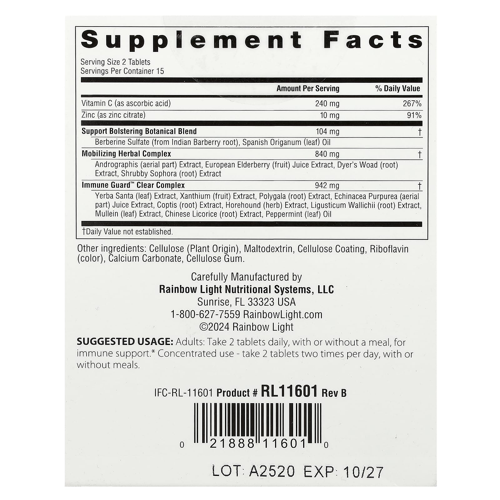 Rainbow Light, Counter Attack®, 30 Tablets