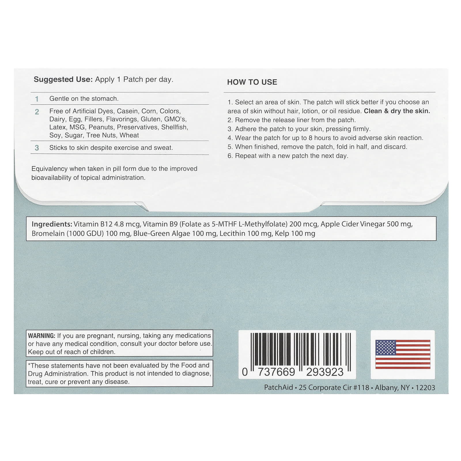 PatchAid, Natural Weight Loss Enhancer Patch , 30 Patches