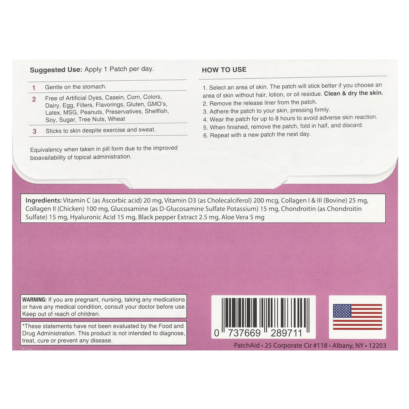 PatchAid, Advanced Collagen Plus Patch , 30 Patches