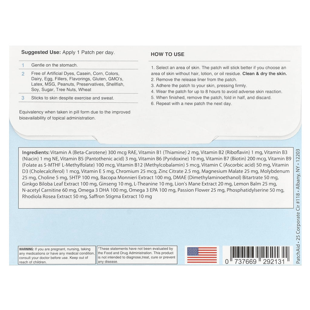 PatchAid, Focus + Clarity Patch , 30 Patches