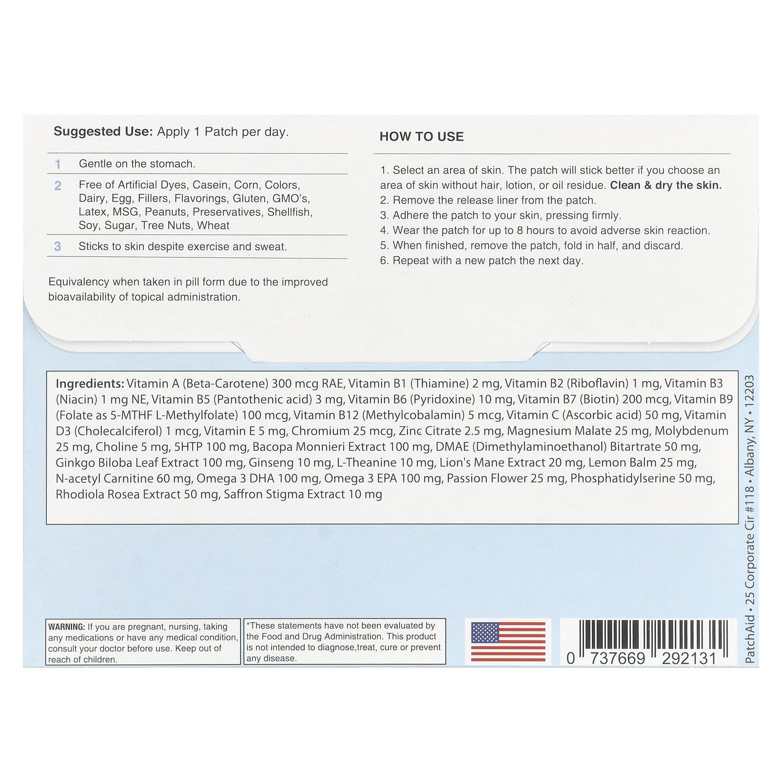 PatchAid, Focus + Clarity Patch , 30 Patches