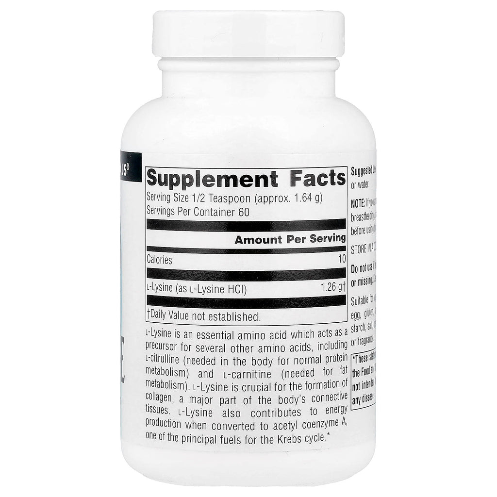 Source Naturals, L-Lysine Powder, 3.53 oz (100 g)