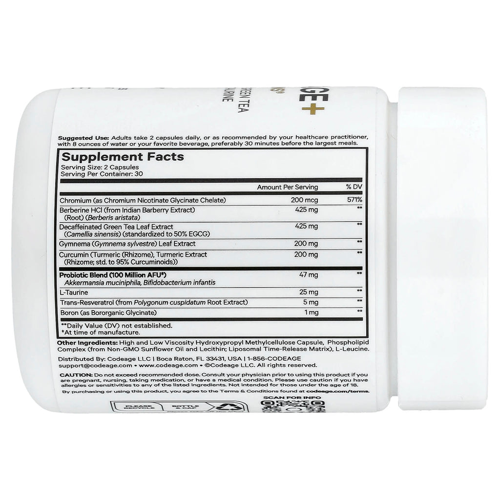 Codeage, GLP-Advantage+, 60 Vegetable Capsules