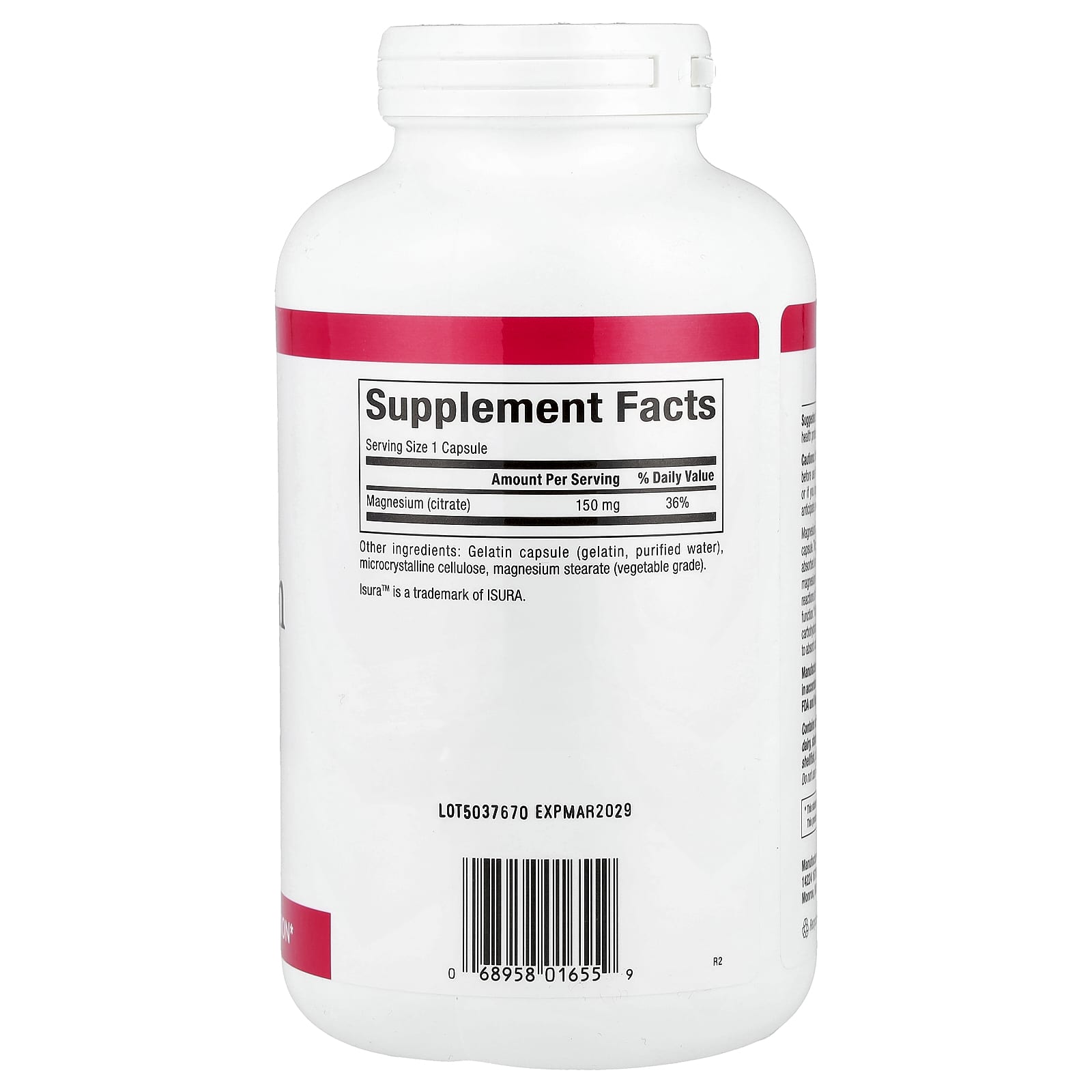 Natural Factors, Magnesium Citrate, 150 mg, 360 Capsules