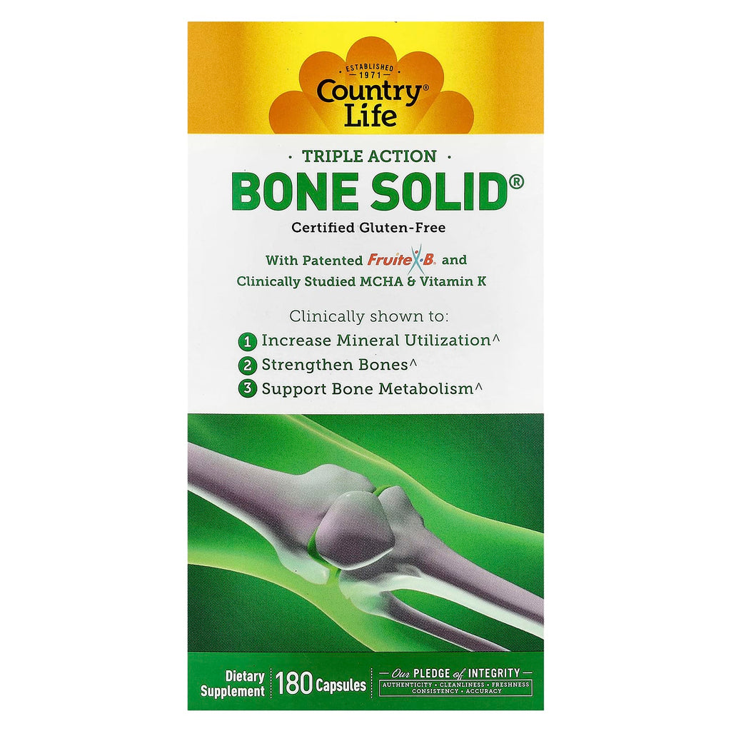 Country Life, Triple Action Bone Solid®, 180 Capsules