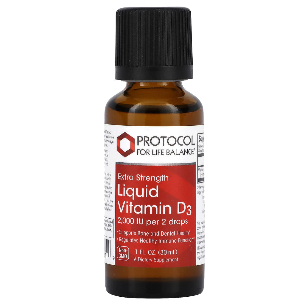 Protocol for Life Balance, Liquid Vitamin D3, 2,000 IU, 1 fl oz (30 ml)