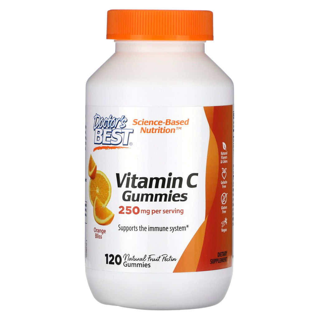 Doctor's Best, Vitamin C Gummies, Orange Bliss, 120 Gummies (125 mg per Gummy)