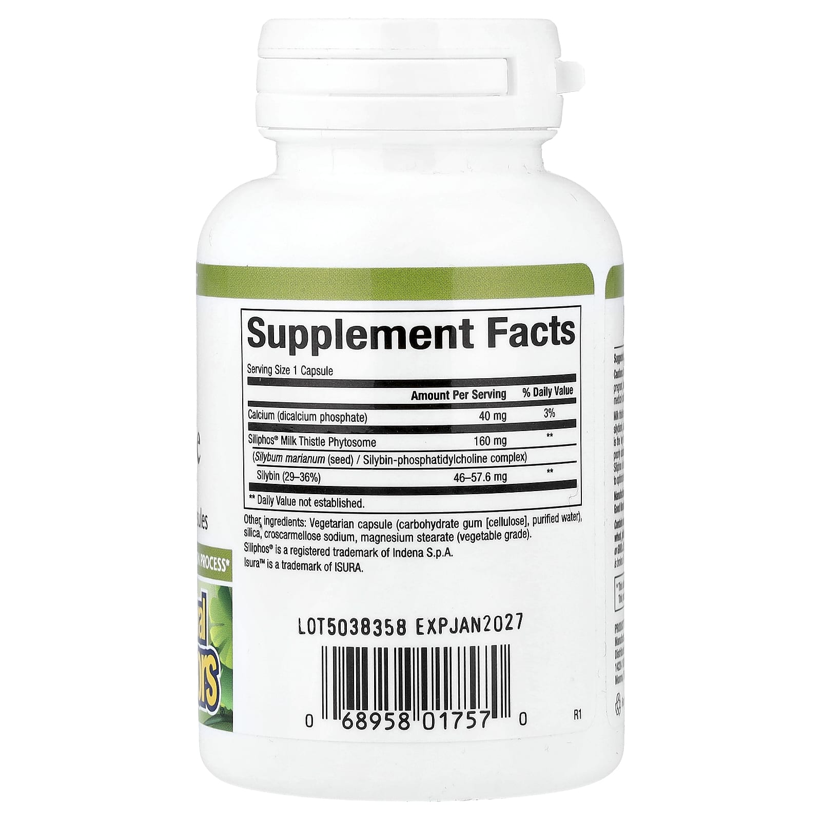 Natural Factors, Herbal Factors®, Premium Milk Thistle, 160 mg, 60 Vegetarian Capsules
