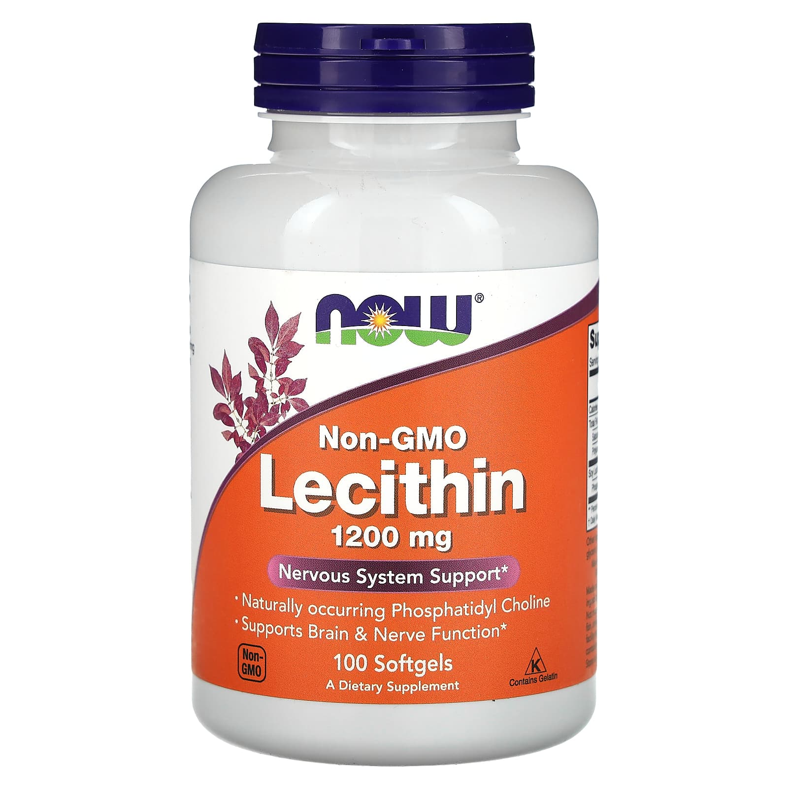 NOW Foods, Non-GMO Lecithin, 100 Softgels