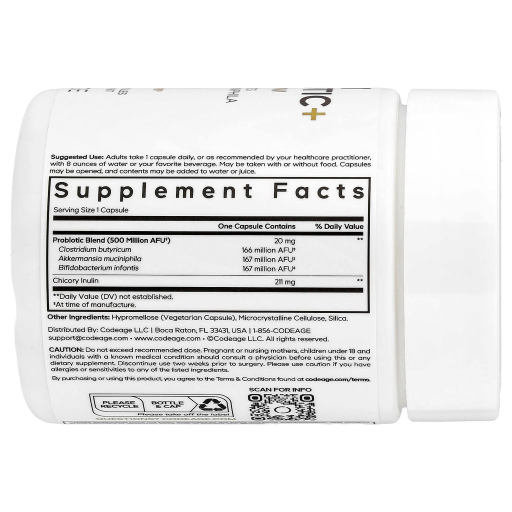 Codeage, GLP-1 Probiotic+, 90 Vegetable Capsules