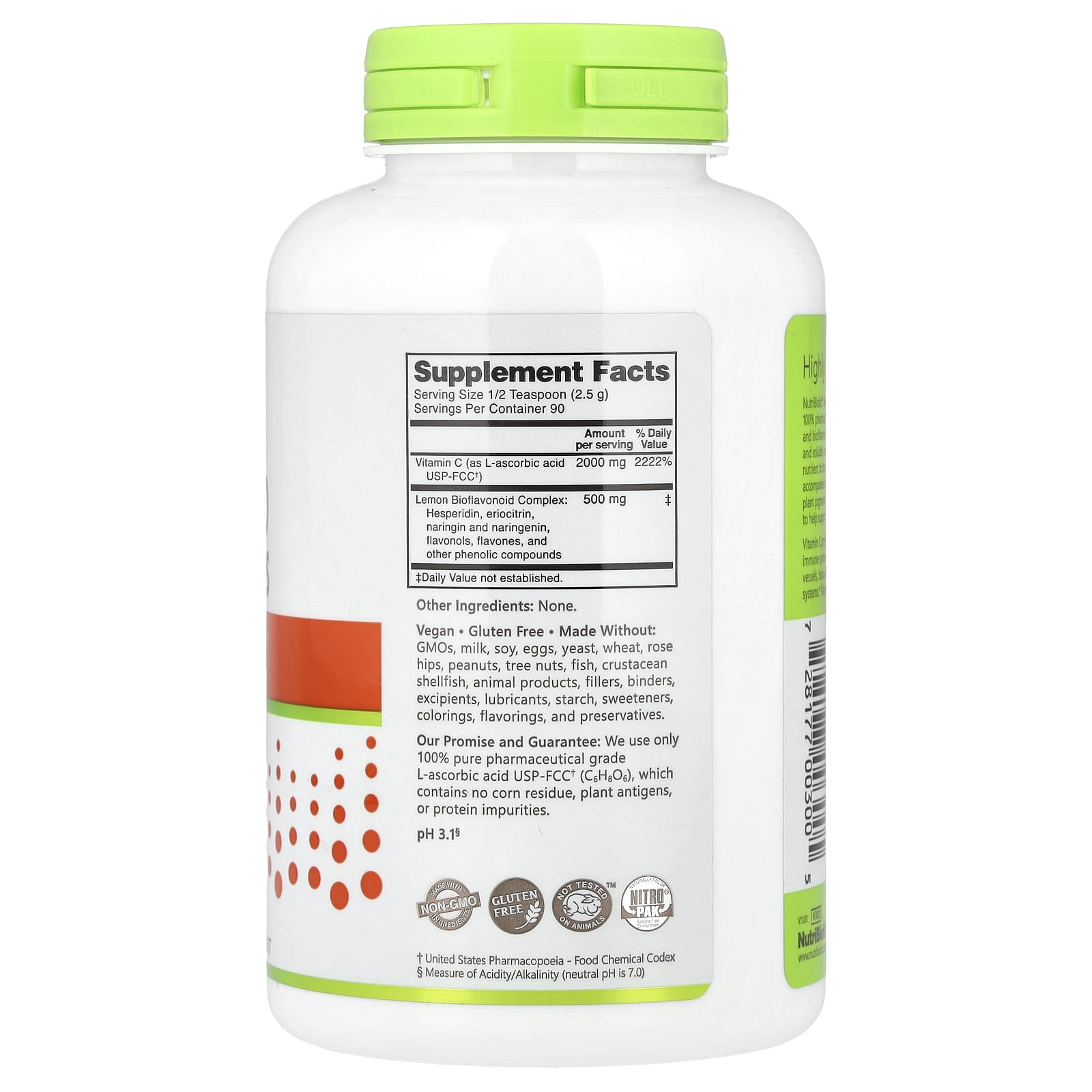 NutriBiotic, Immunity, Ascorbic Acid with Bioflavonoids, Crystalline Powder, 8 oz (227 g)