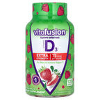 VitaFusion, Gummy Vitamins, Vitamin D3, Natural Strawberry, 75 mcg, 120 Gummies (37.5 mcg per Gummy)