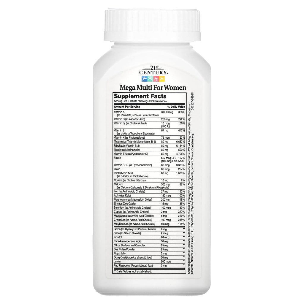 21st Century, Mega Multi for Women, 90 Tablets