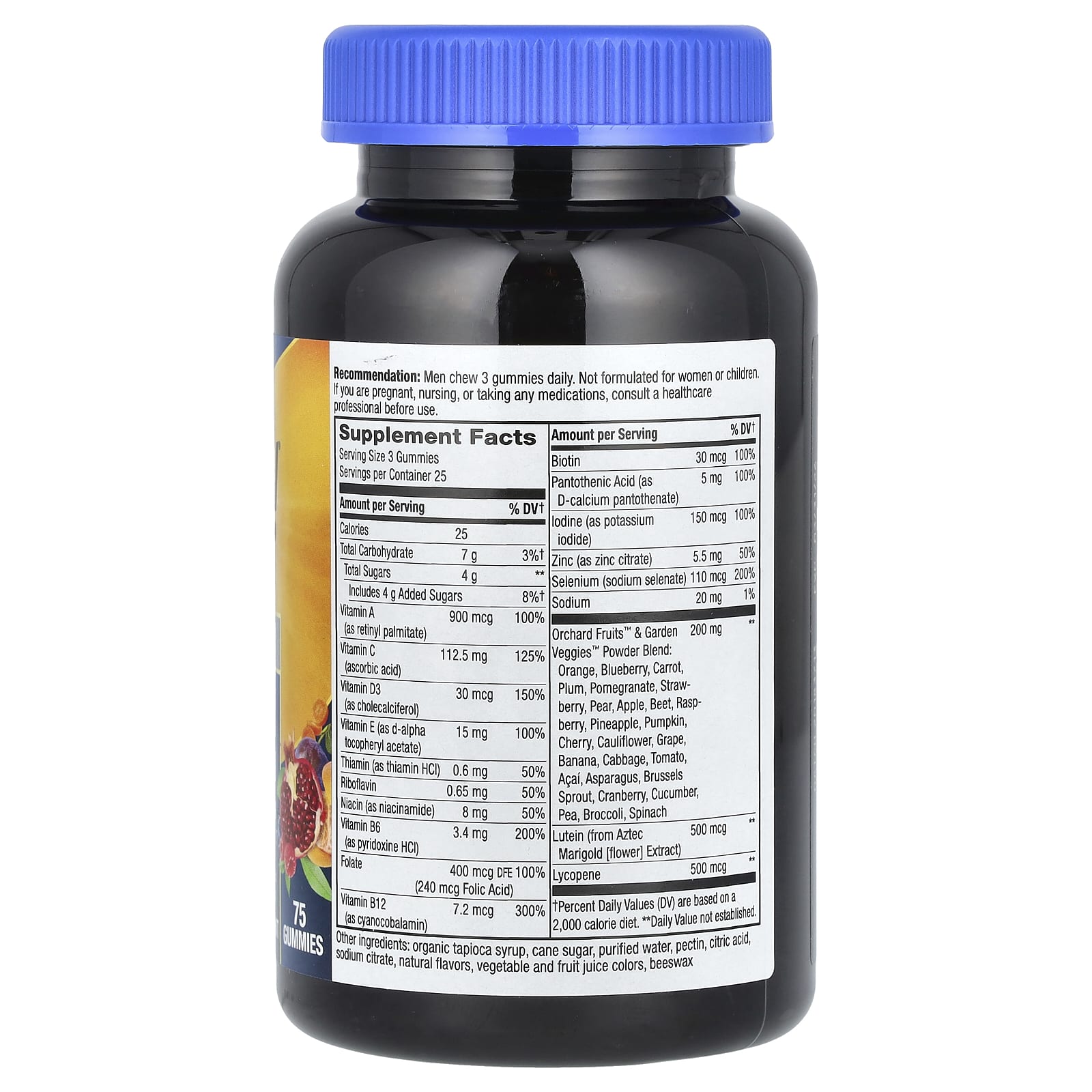 Nature's Way, Alive!® Men's 50+ Premium Gummy Multivitamin, Orange, Grape & Cherry, 75 Gummies