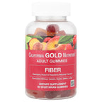 California Gold Nutrition, Fiber Gummies, Natural Blackberry, Peach & Raspberry, 90 Vegetarian Gummies 