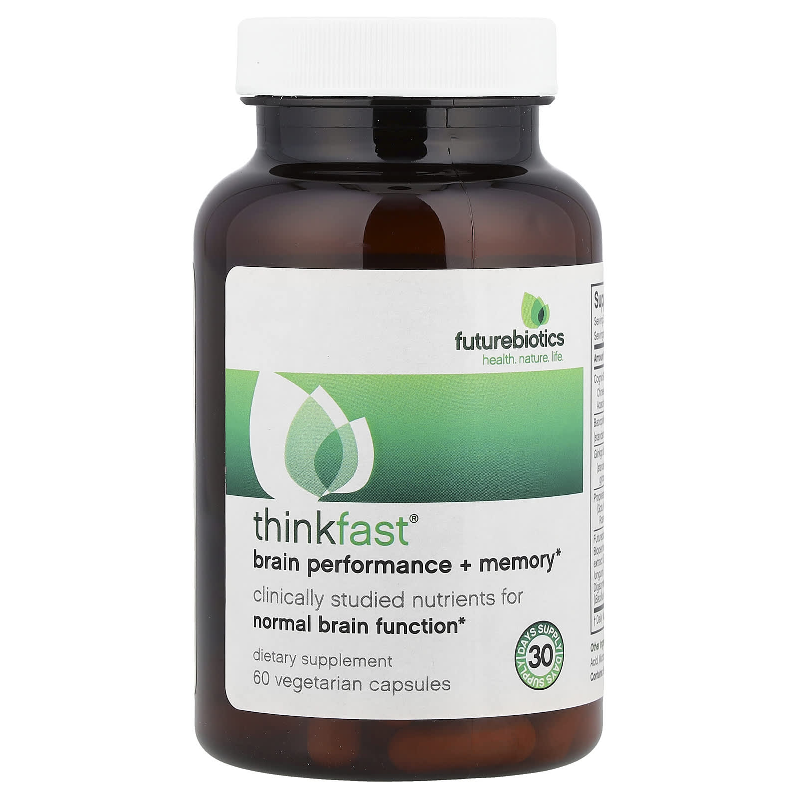 Futurebiotics, ThinkFast®, Brain Performance + Memory, 60 Vegetarian Capsules