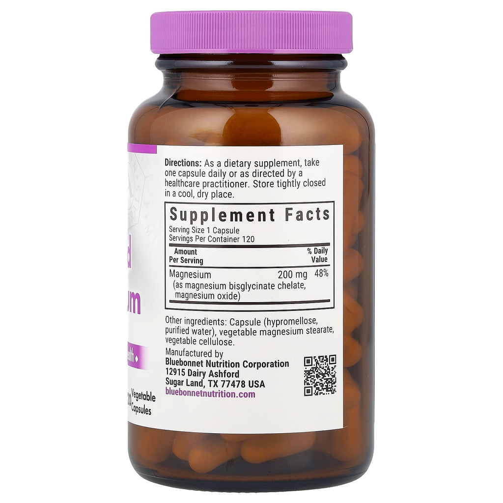 Bluebonnet Nutrition, Buffered Chelated Magnesium, 200 mg , 120 Vegetable Capsules