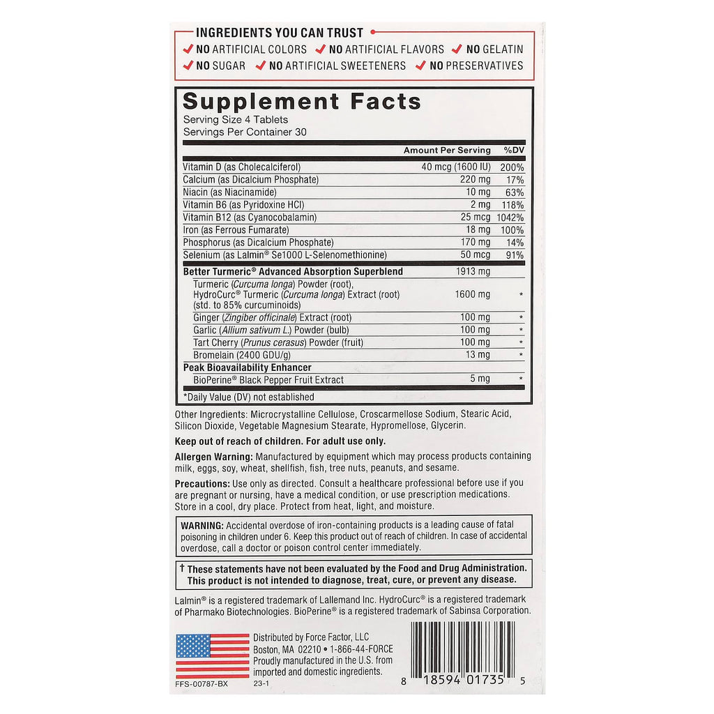 Force Factor, Better Turmeric®, 120 Tablets