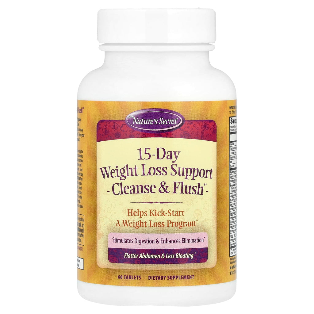 Nature's Secret, 15-Day Weight Loss Support, Cleanse & Flush®, 60 Tablets