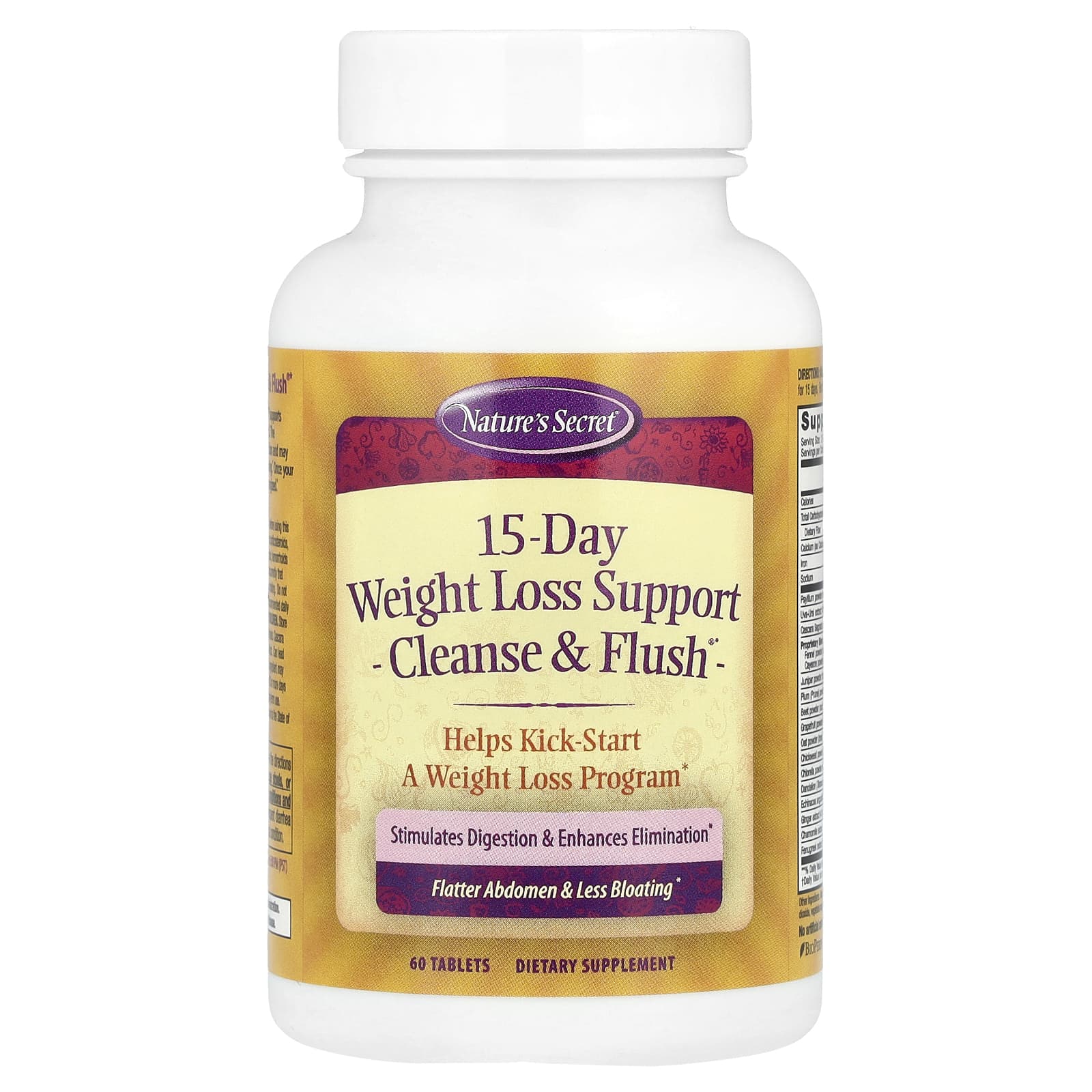 Nature's Secret, 15-Day Weight Loss Support, Cleanse & Flush®, 60 Tablets