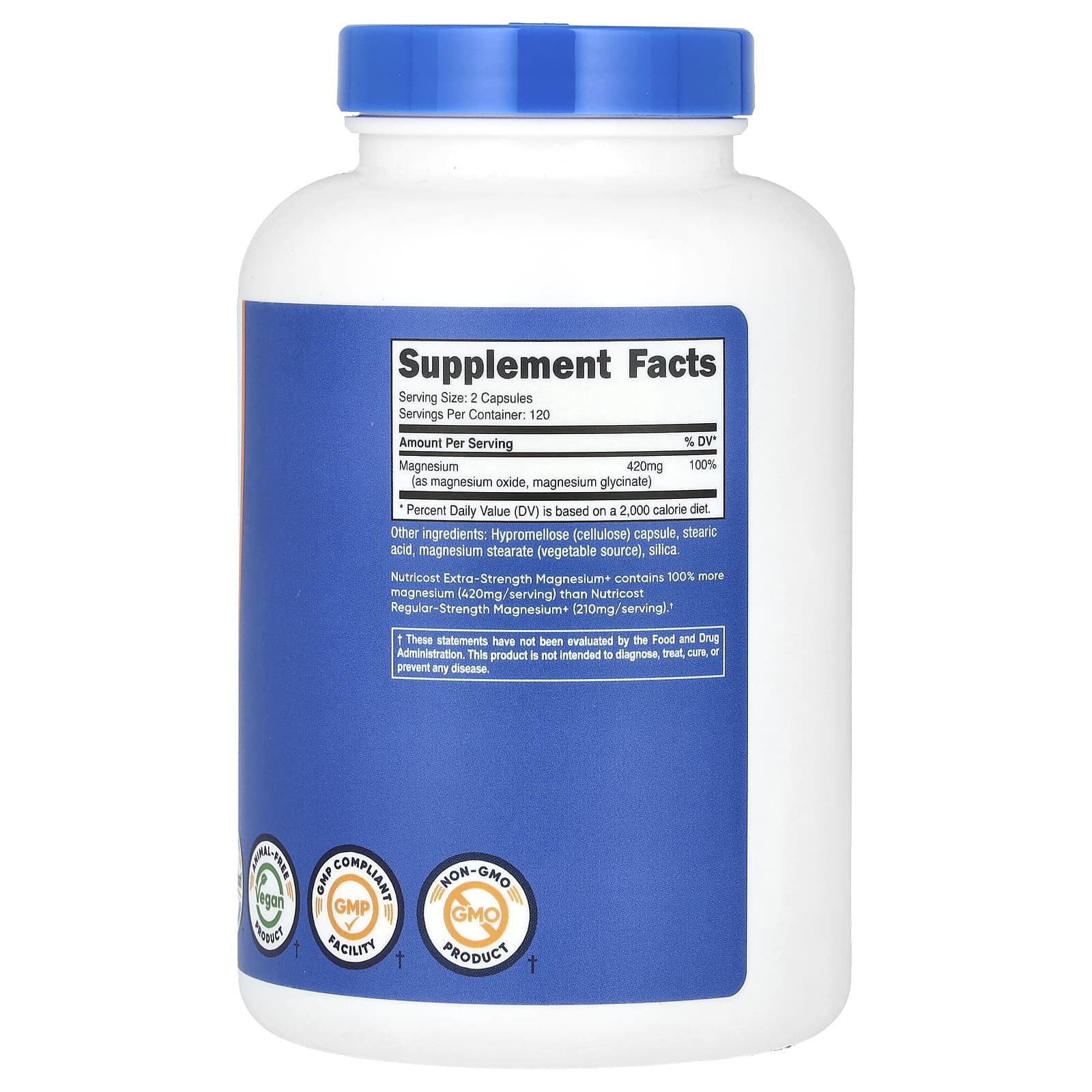 Nutricost, Magnesium+, Extra-Strength, 240 Capsules (210 mg per Capsule)