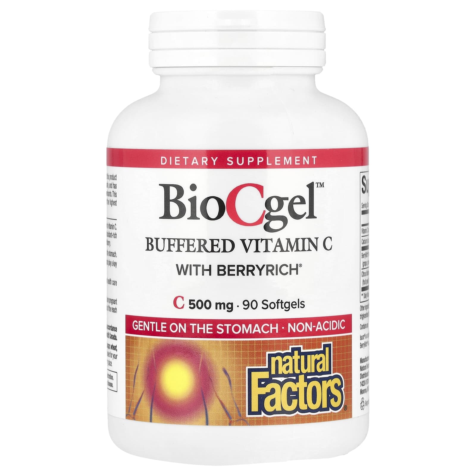 Natural Factors, BioCgel™, Buffered Vitamin C with BerryRich®, 90 Softgels