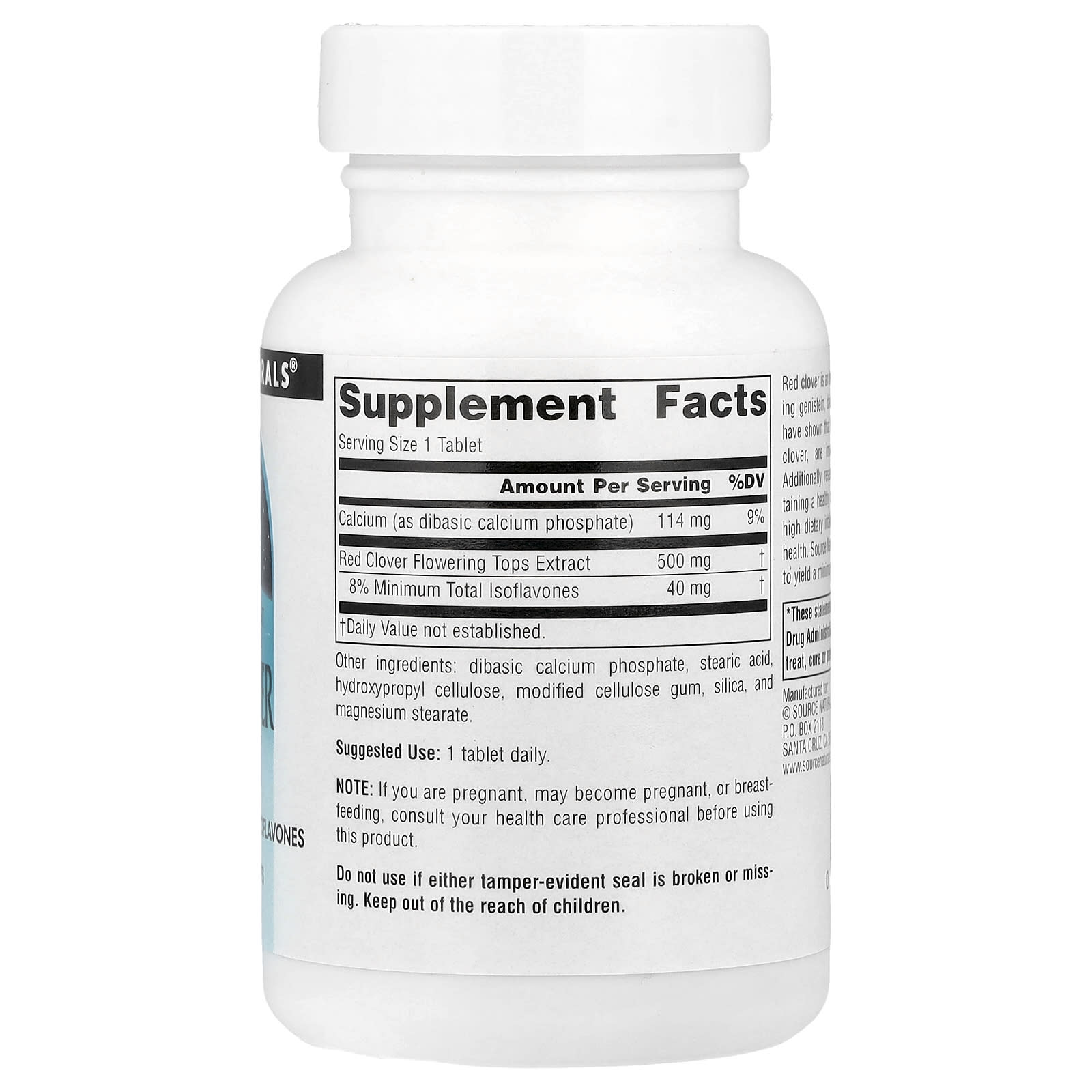 Source Naturals, Red Clover Extract, 60 Tablets