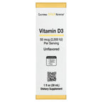 California Gold Nutrition, Vitamin D3, Unflavored, 50 mcg (2,000 IU), 1 fl oz (30 ml)