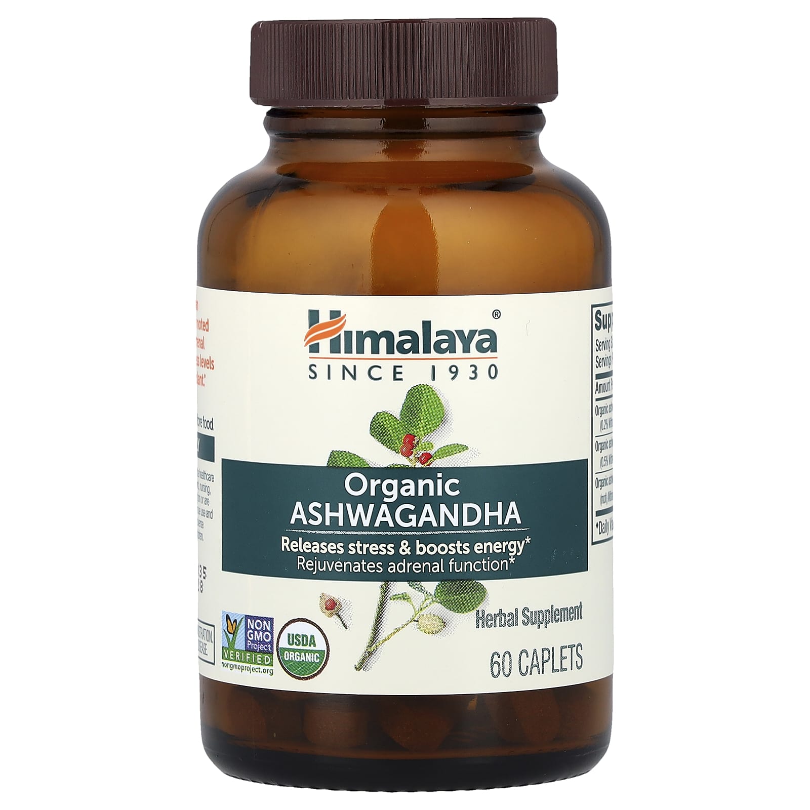 Himalaya, Organic Ashwagandha, 60 Caplets