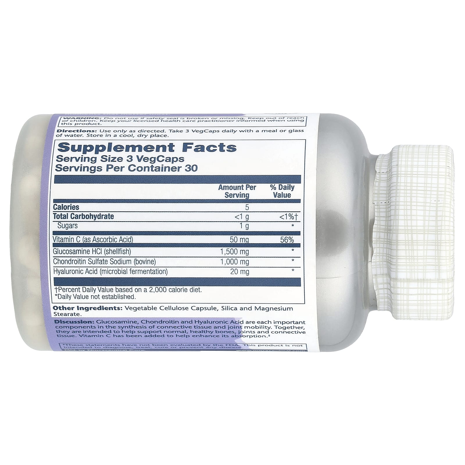 Solaray, Glucosamine Chondroitin Hyaluronic Acid, 90 VegCaps