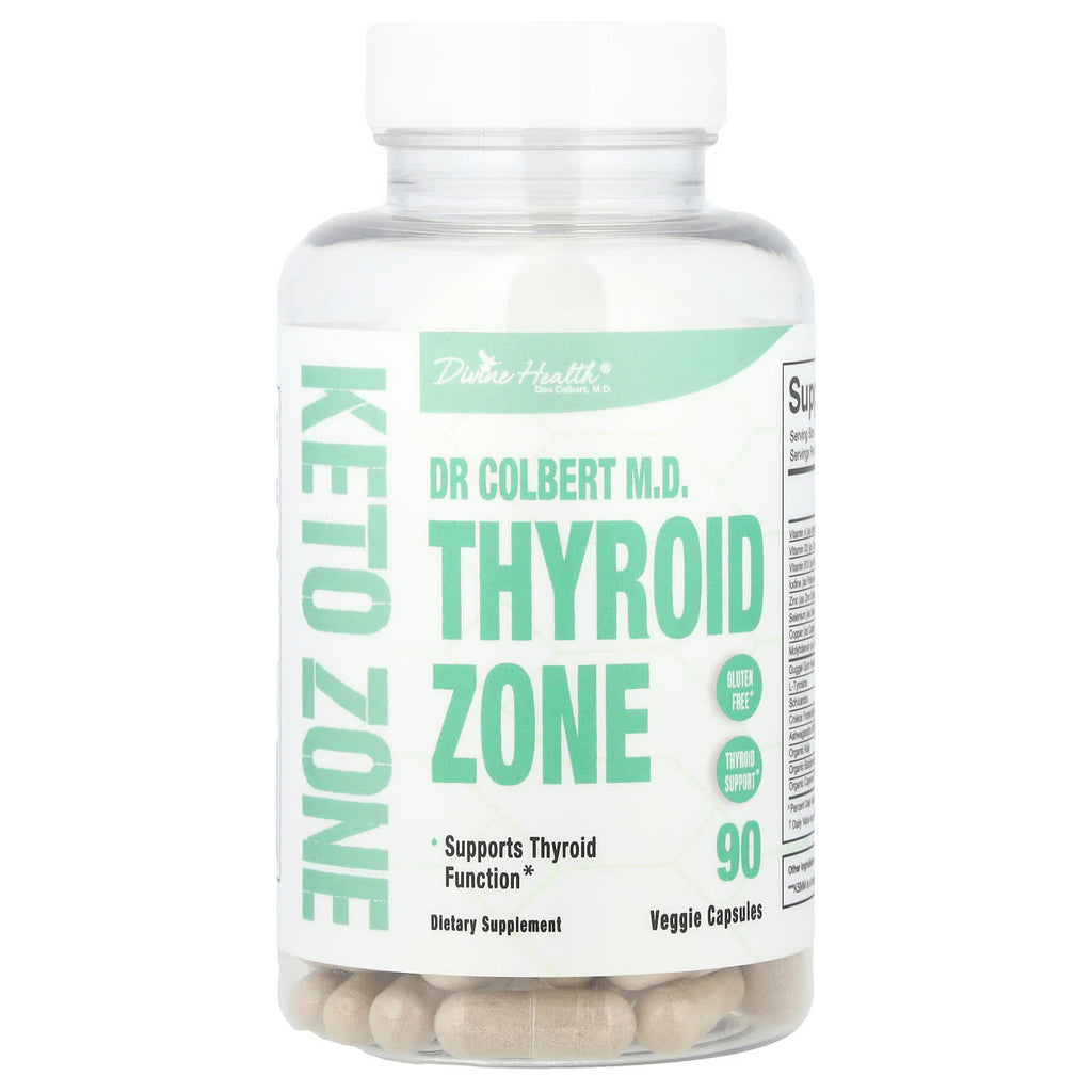 Divine Health, Dr Colbert M.D. Thyroid Zone, 90 Veggie Capsules