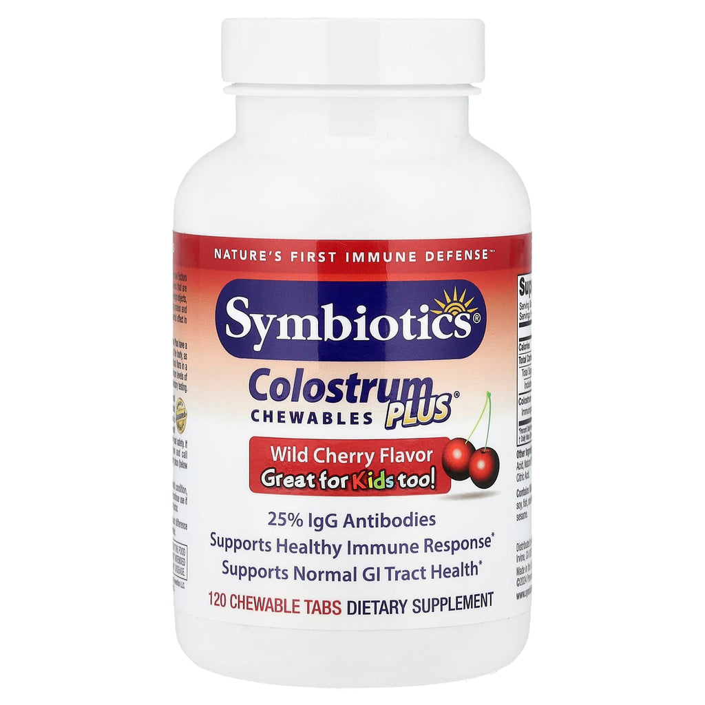 Symbiotics, Colostrum Plus® Chewables, Wild Cherry , 120 Chewable Tabs