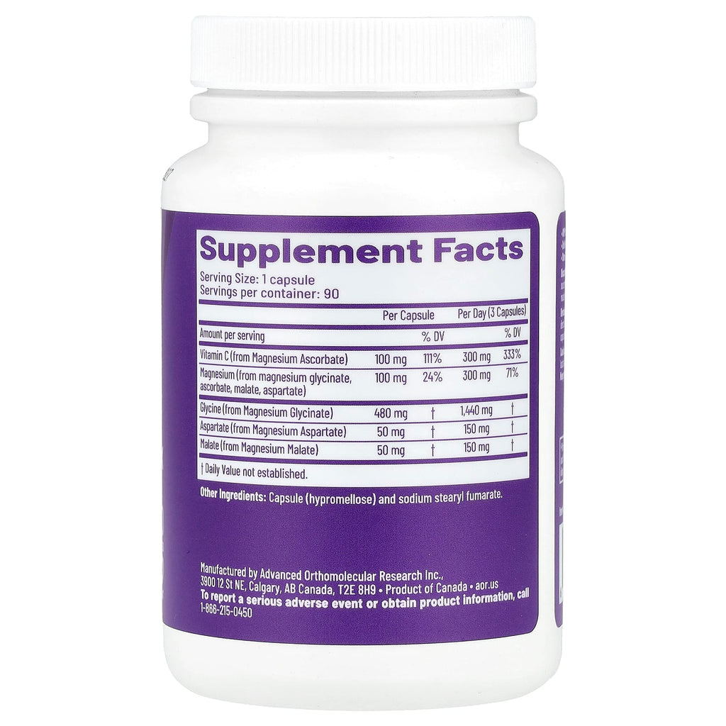 Advanced Orthomolecular Research AOR, Advanced Magnesium Complex, 90 Capsules