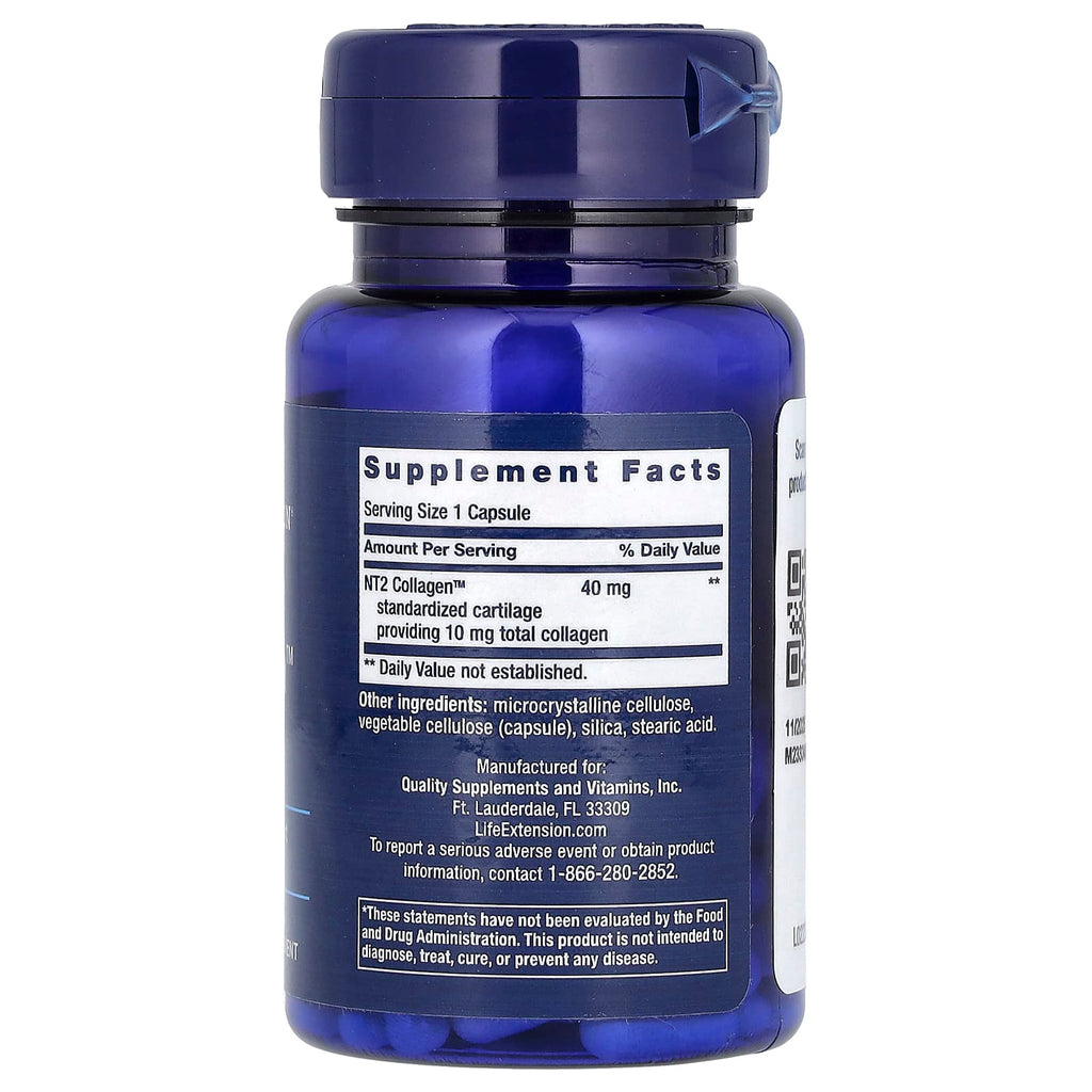 Life Extension, NT2 Collagen, 60 Small Capsules (40 mg per Capsule)