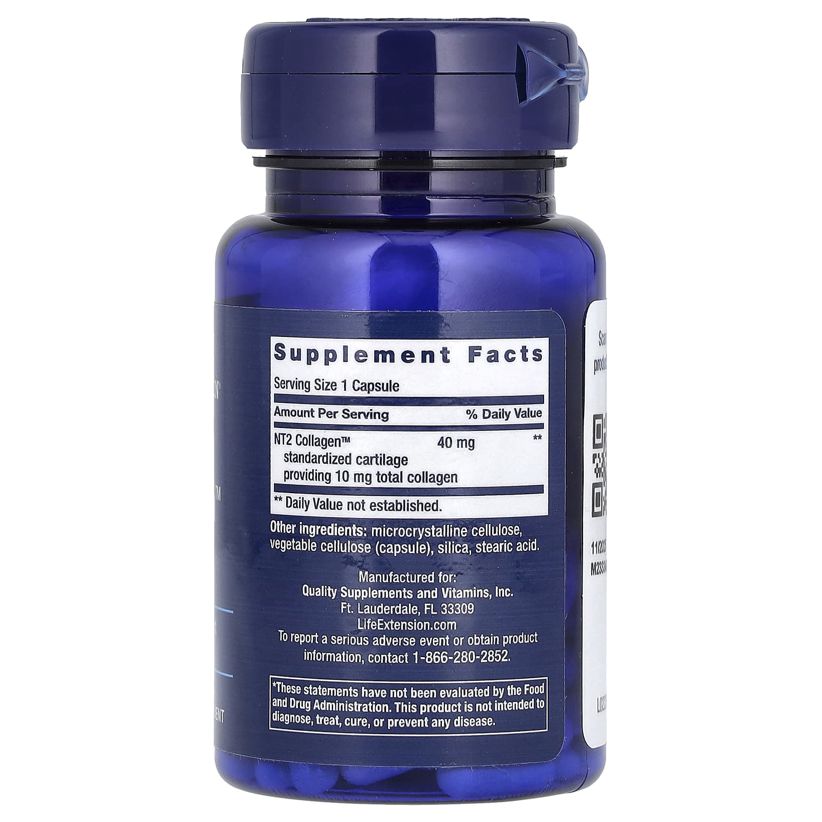 Life Extension, NT2 Collagen, 60 Small Capsules (40 mg per Capsule)