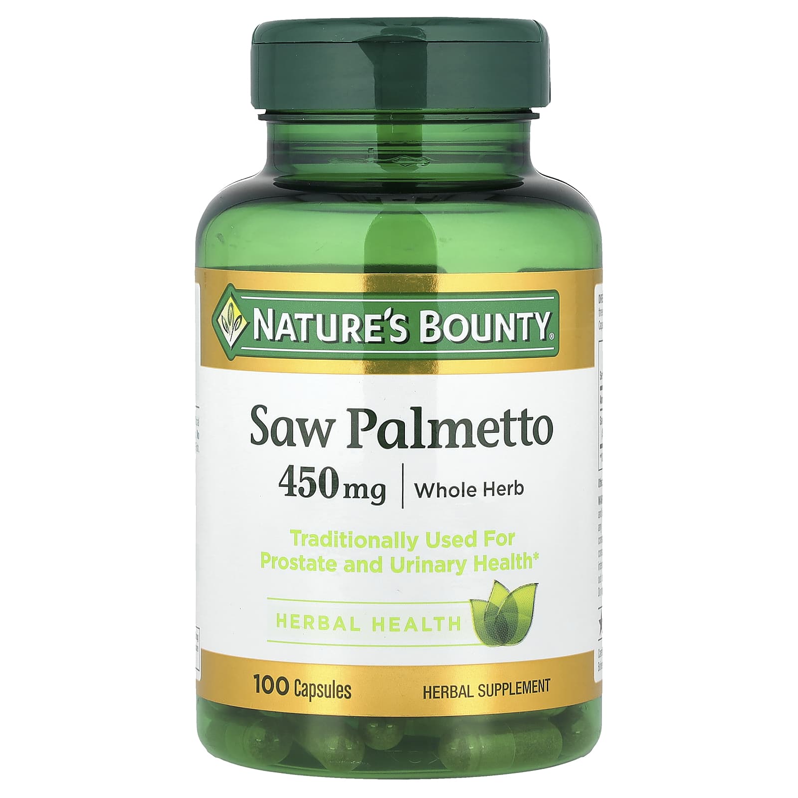 Nature's Bounty, Saw Palmetto, 450 mg, 100 Capsules