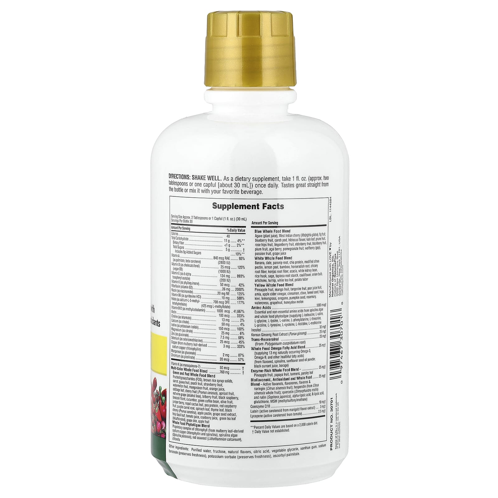 NaturesPlus, Source of Life Gold® Liquid, Tropical Fruit, 30 fl oz (900 ml)