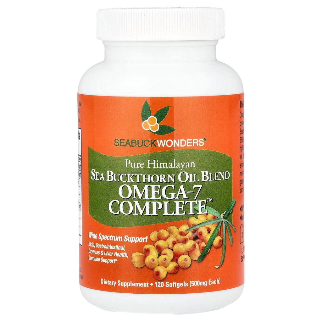 SeaBuckWonders, Pure Himalayan Sea Buckthorn Oil Blend, Omega-7 Complete™, 120 Softgels (500 mg per Softgel)