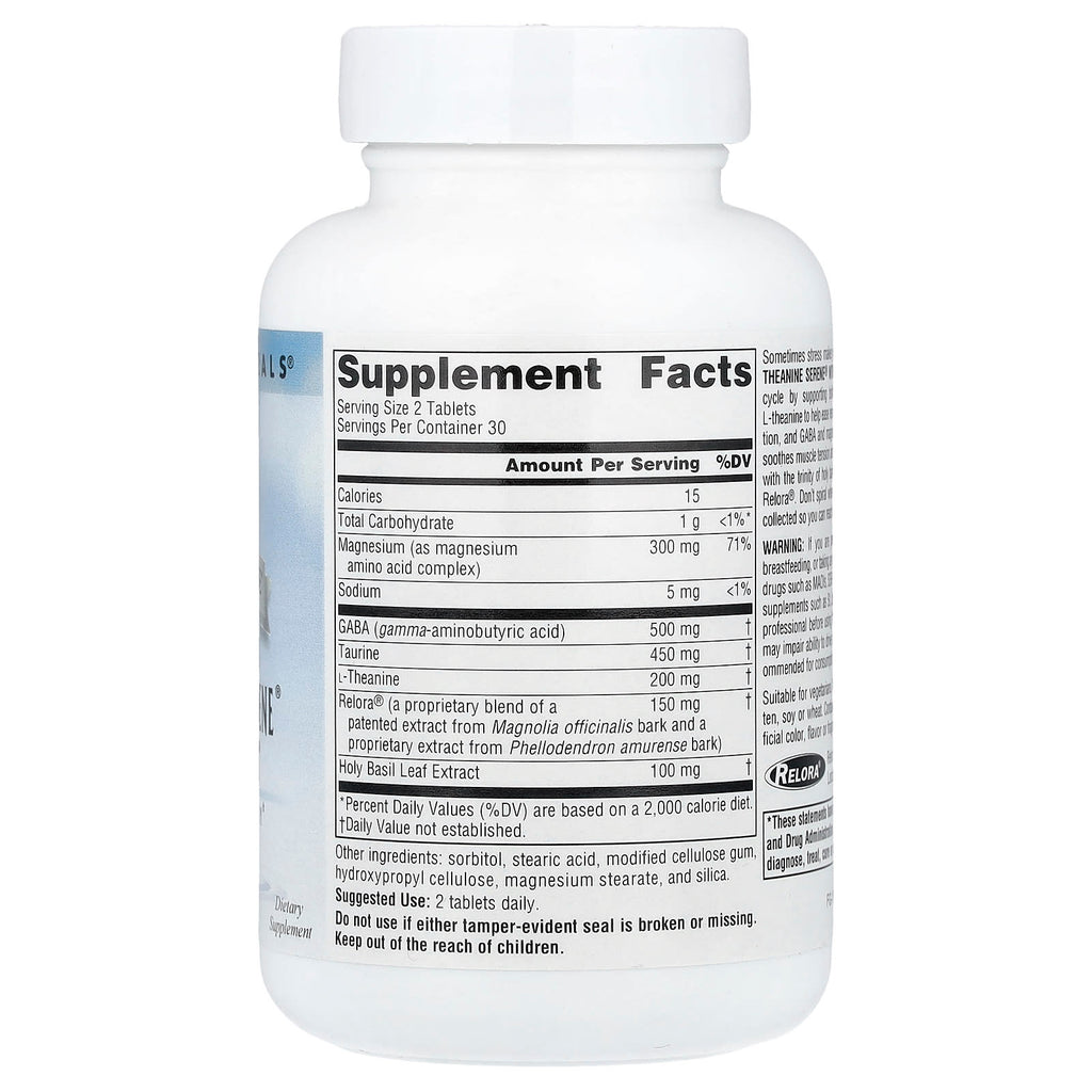 Source Naturals, Serene Science®, Theanine Serene® With Relora®, 60 Tablets