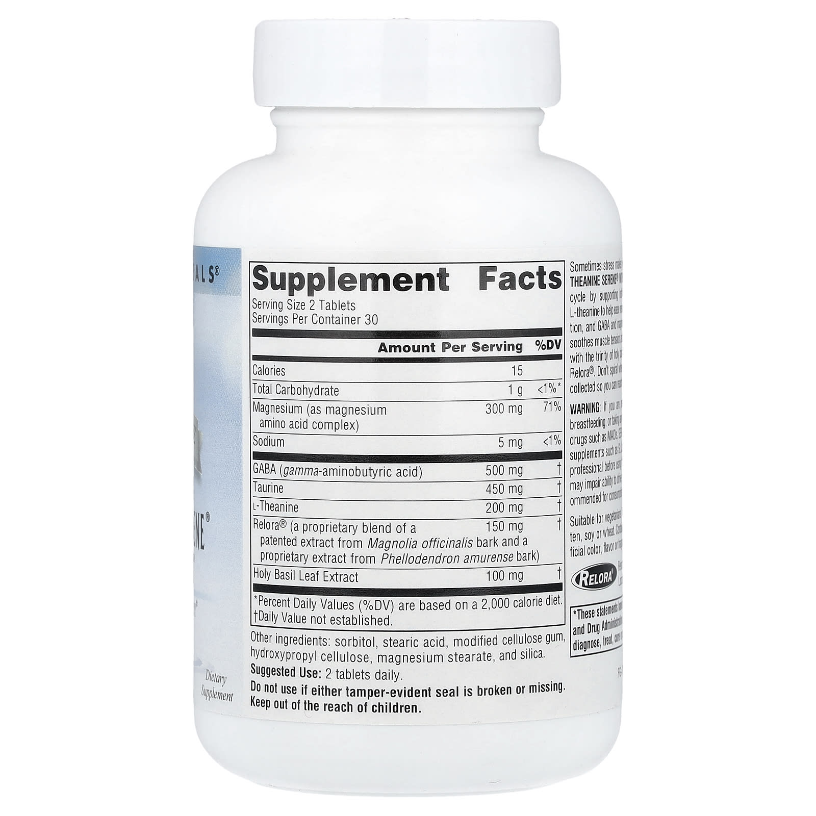 Source Naturals, Serene Science®, Theanine Serene® With Relora®, 60 Tablets