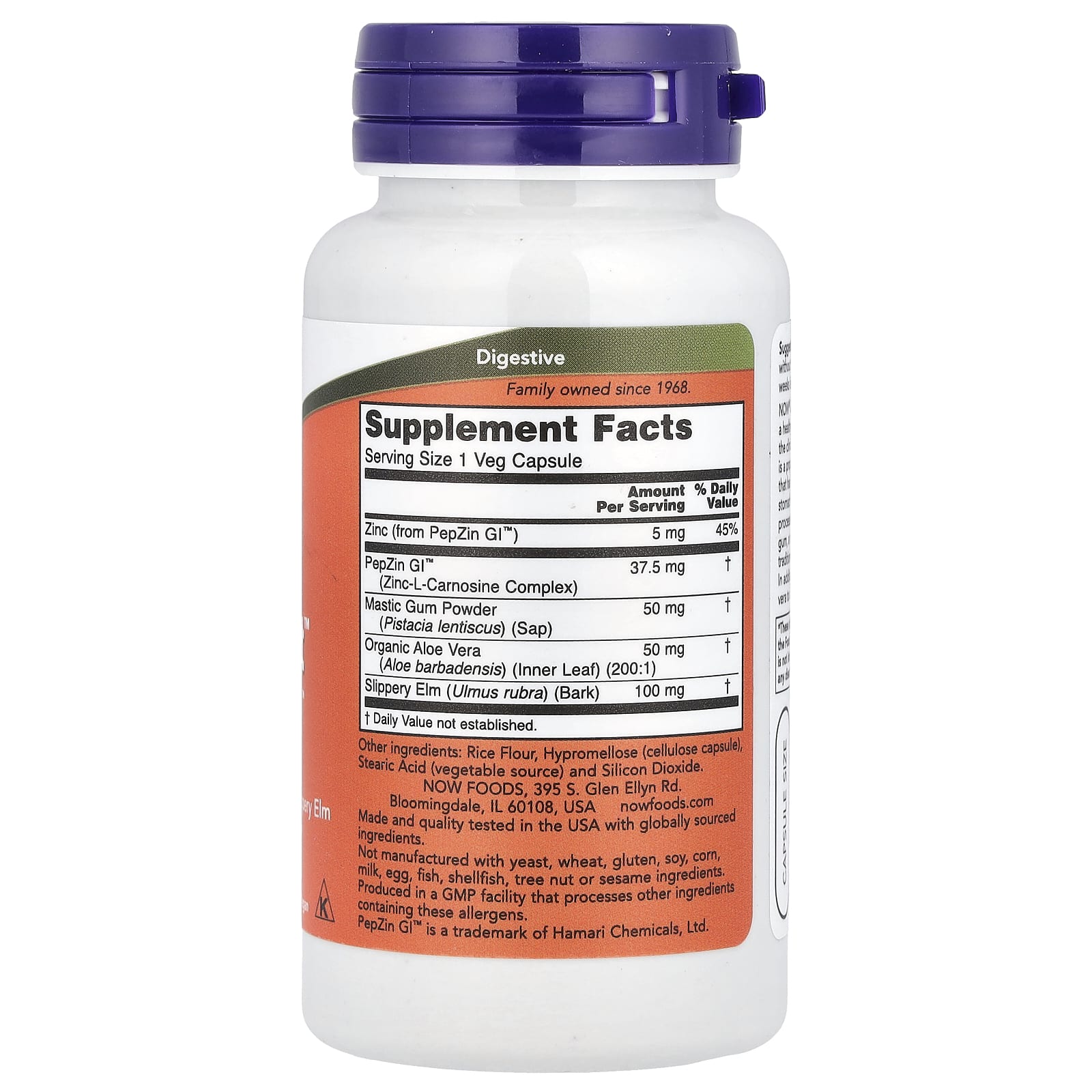 NOW Foods, Gastro Comfort™ with PepZin GI™, 60 Veg Capsules