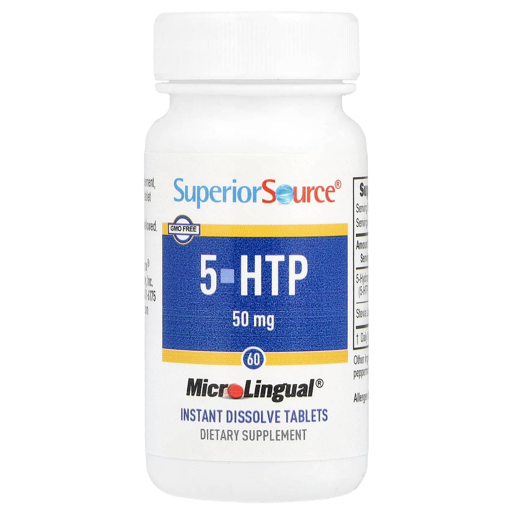 Superior Source, 5-HTP, 50 mg, 60 MicroLingual® Instant Dissolve Tablets